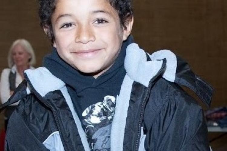BOY IN BLUE COAT